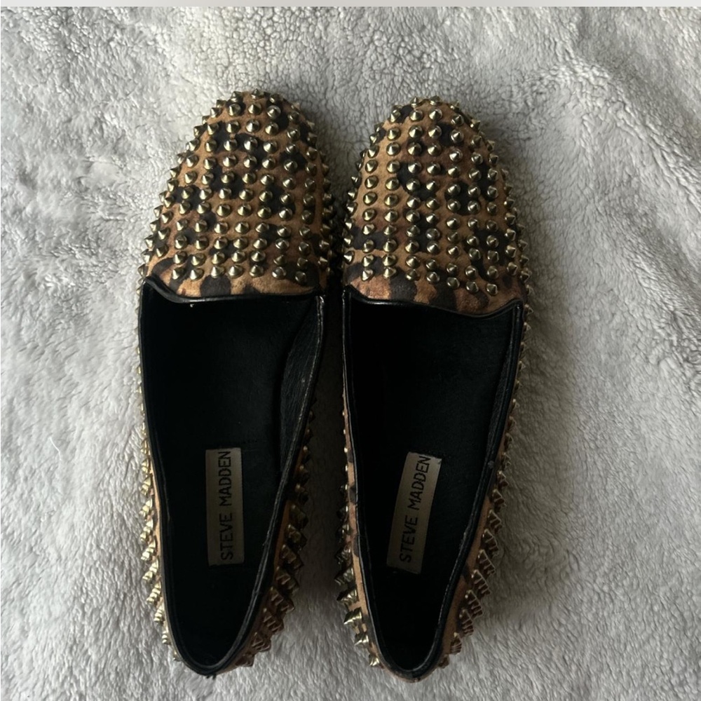 Steve Madden Metallic Studded Loafers